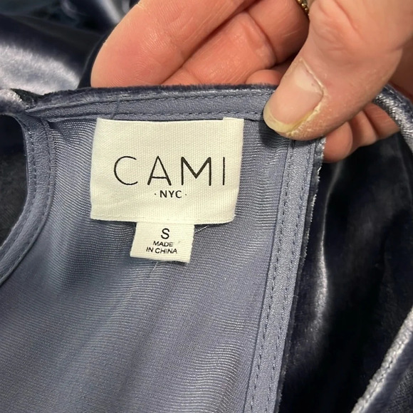 CAMI NYC Lilac Blue Velvet and Lace Tank Size Small - Picture 5 of 7